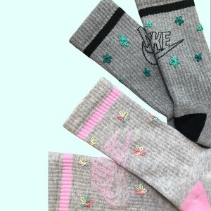 One of a kind hand stitched Nike socks